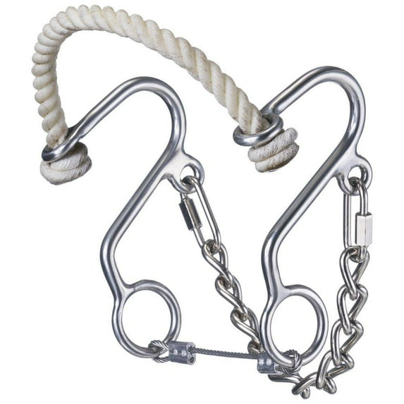 Tough 1 Bit Miniature Rope Nose Hackamore Stainless Steel 24117