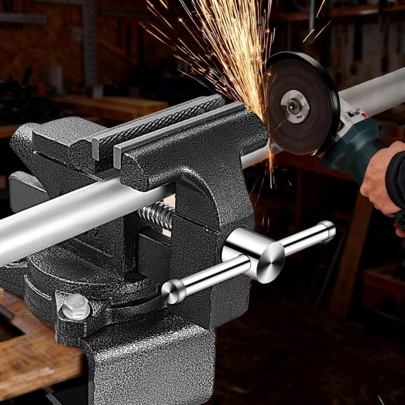 4-1/2 Inch Heavy Duty with Pipe Jaw and 270 Swivel Base for Woodworking