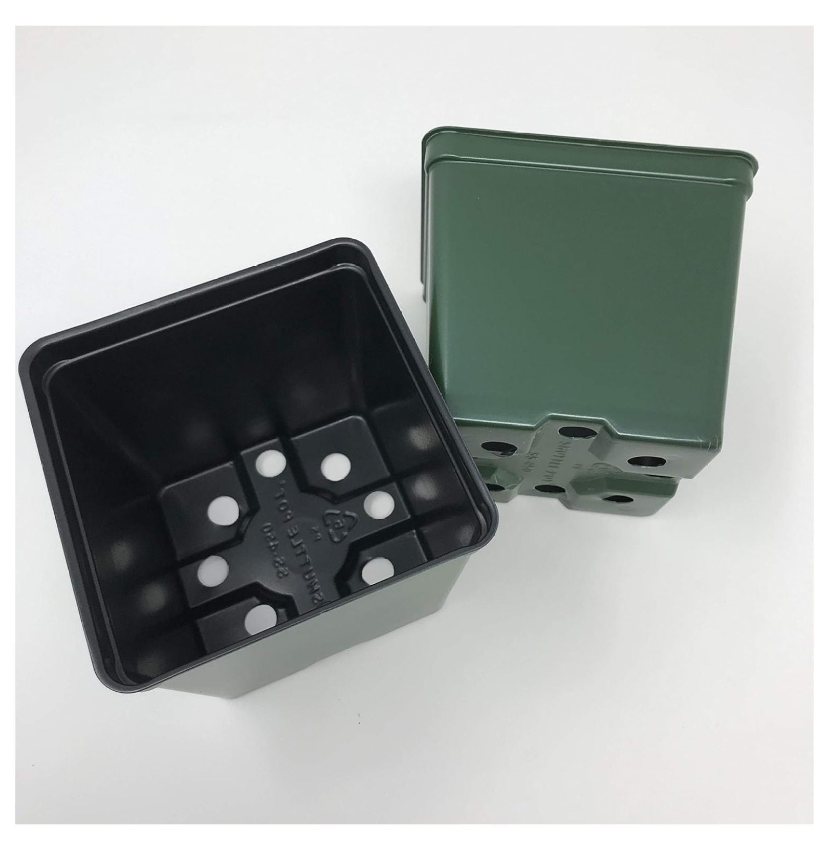 4 1/2 Inch Plastic Flower Pots (Qty. 45), Green, Greenhouse and Nursery