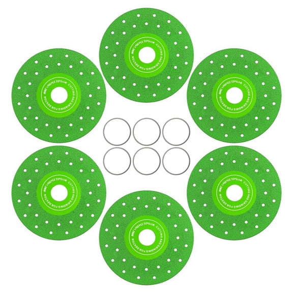 4-1/2" Tile Cutting Disc for Angle Grinder, Porcelain/Glass/Ceramic//Marble, 7/8" Arbor-6 Pack