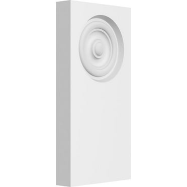 4 1/2"W x 9"H x 1/2"P Standard Foster Bullseye Plinth Block with Square Edge (4-Pack)