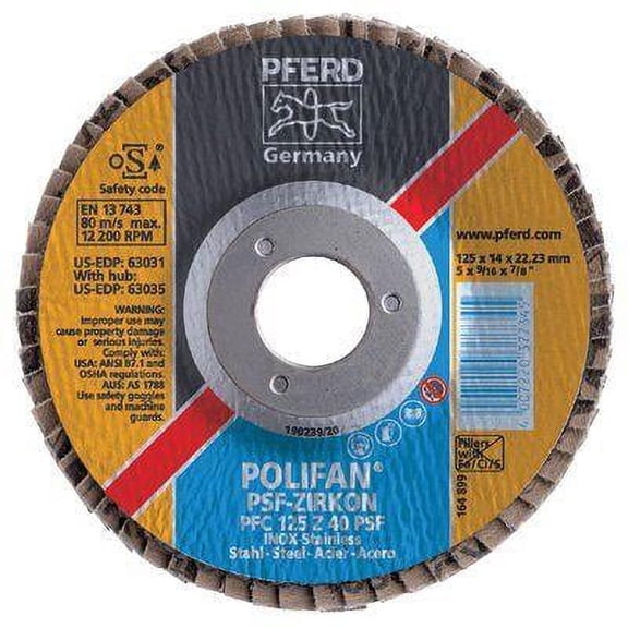 4-1/2" X 7/8 Polifan Flap Disc - Flat 60 Grit