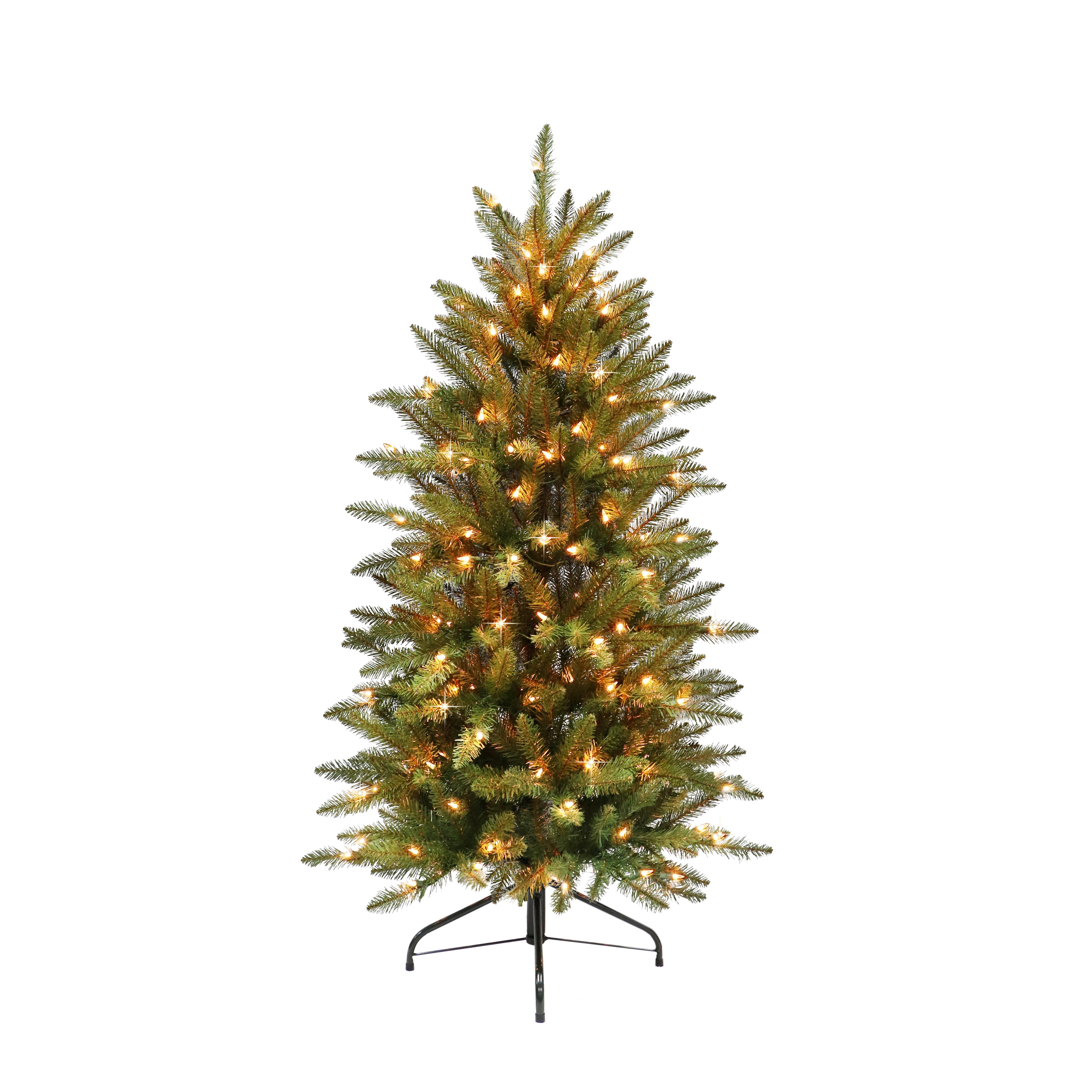 4 1/2 ft. Pre-lit Fraser Fir Pencil Artificial Christmas Tree 150 UL ...