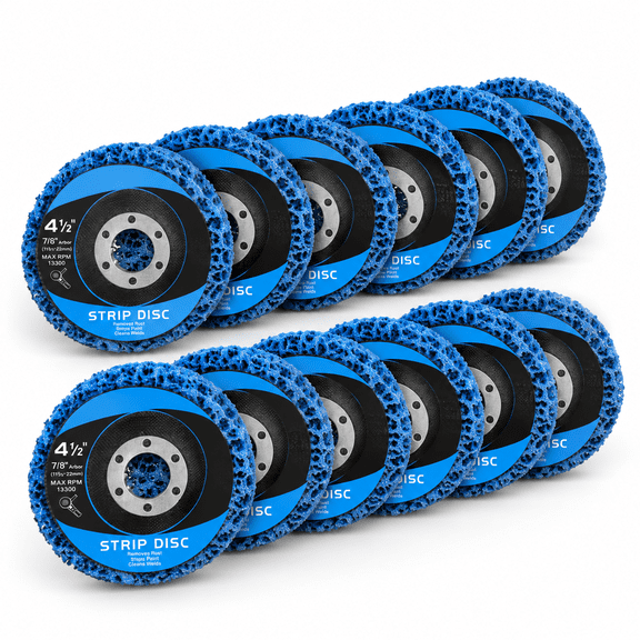 4-1/2 in 12-pack Blue Stripping Discs for Angle Grinders, Rust and Oxide Removal