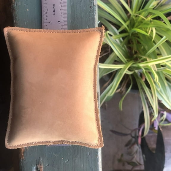 4 1/2" x 3 3/4"  Shot Filled Leather (Map) Paperweight (152-LW)