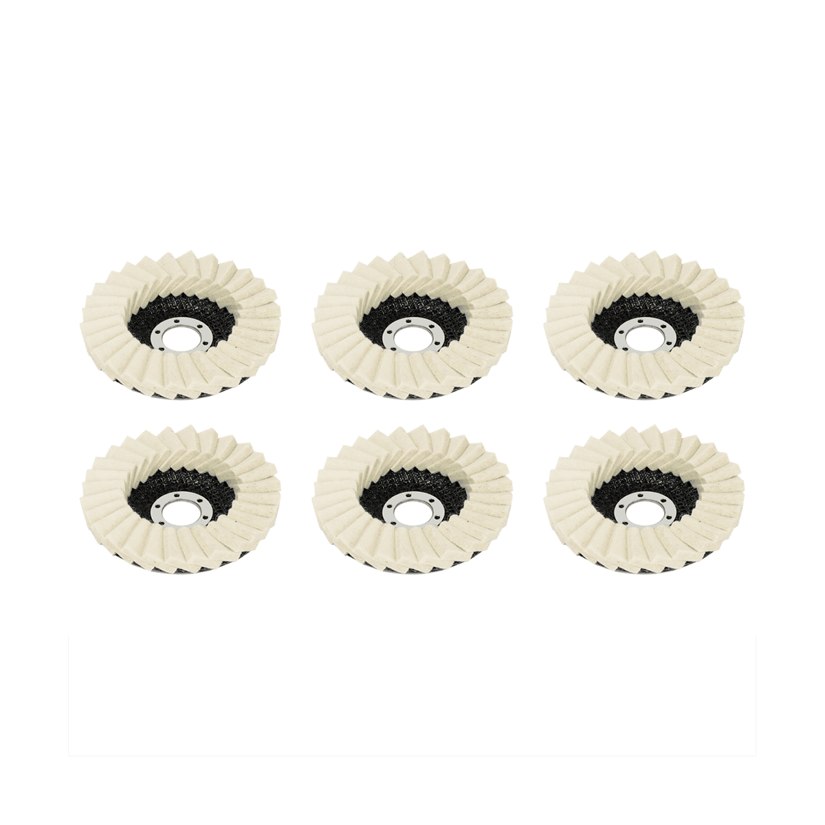 Baisiky 6-Pack Felt Flap Disc Abrasives 5" X 7/8" Arbor, Wool Polishing Buffing Wheel Pad For Angle Grinder - View #6