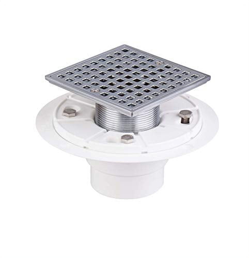41/4" Shower Drain For Low Profile Shower Pan Drain, Chrome Plated And