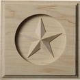 thumbnail image 1 of 4 1/4"W x 4 1/4"H x 3/4"P Austin Star Rosette, Alder, 1 of 13