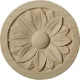 thumbnail image 1 of 4 1/4"W x 4 1/4"H x 5/8"P Bedford Round Rosette, Rubberwood, 1 of 12