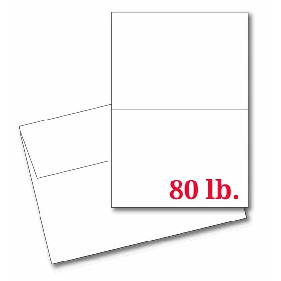 4 1/4 x 5 1/2 Heavyweight Blank White 25 Cards & Envelopes Make Your Own Cards!
