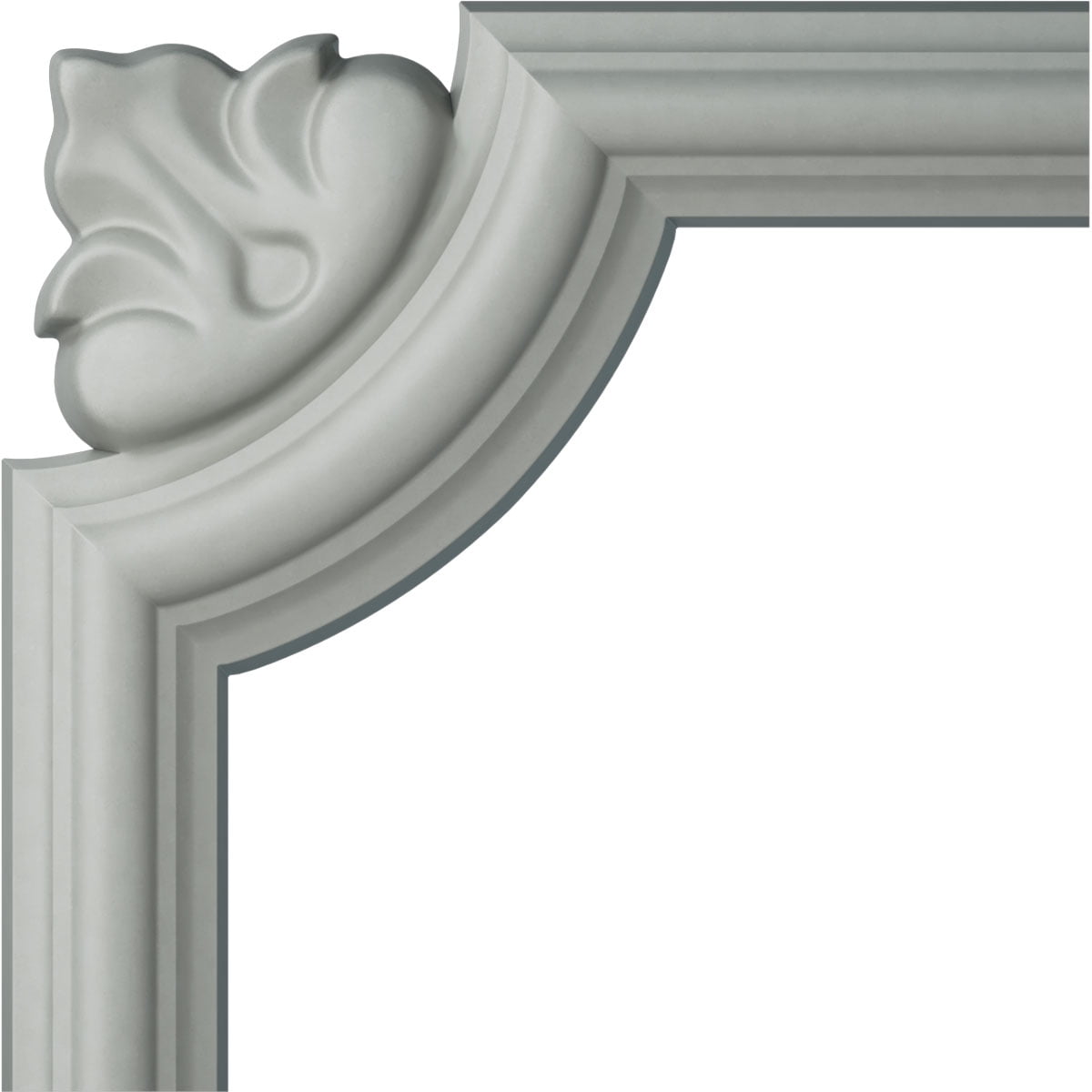 White Urethane Decorative Crown Moulding Corner