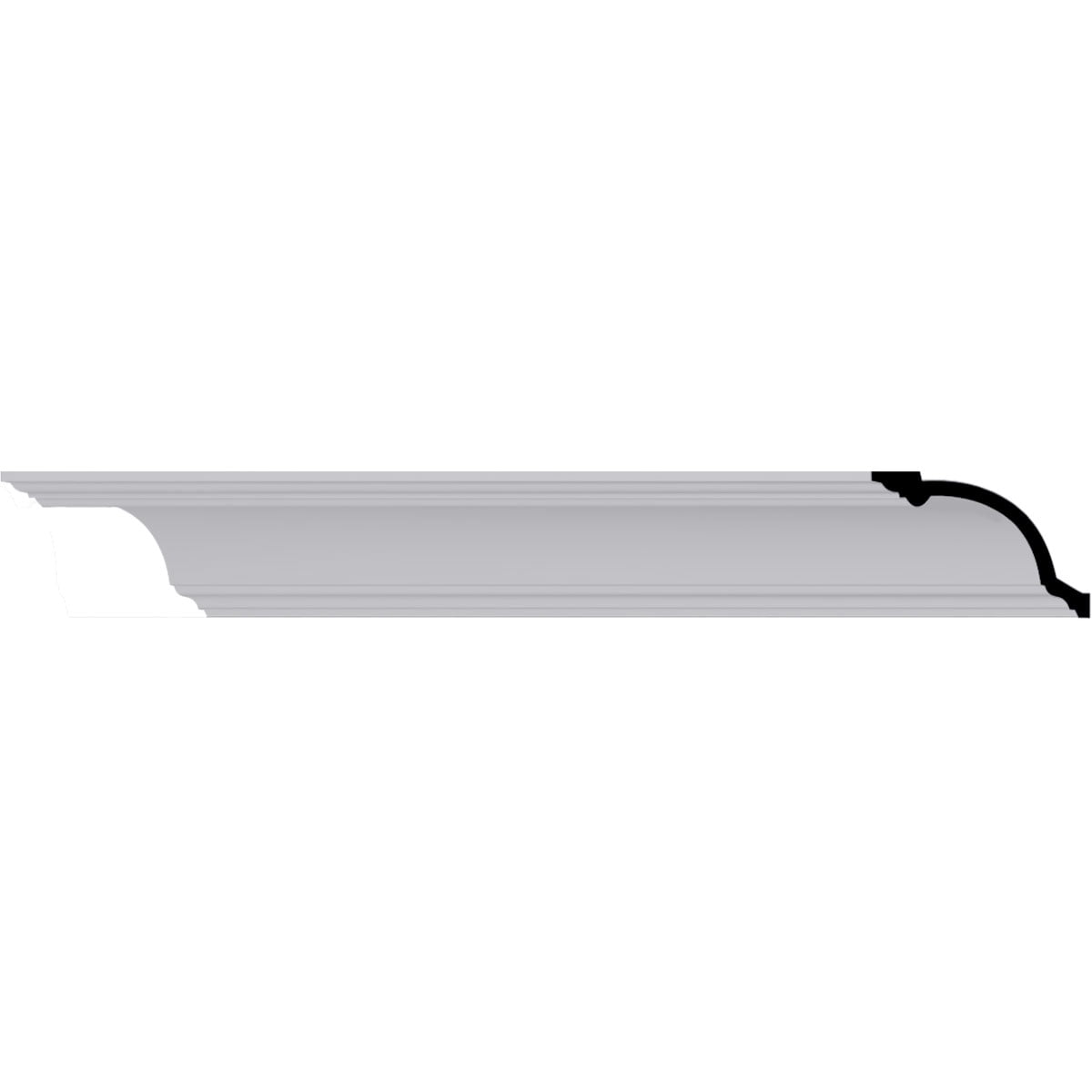 Diane Traditional White Polyurethane Crown Moulding 94.5"