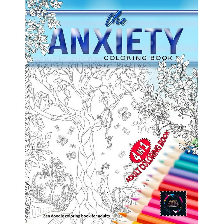 4 in 1 Adult Coloring book - Coloring books for adults RELAXATION