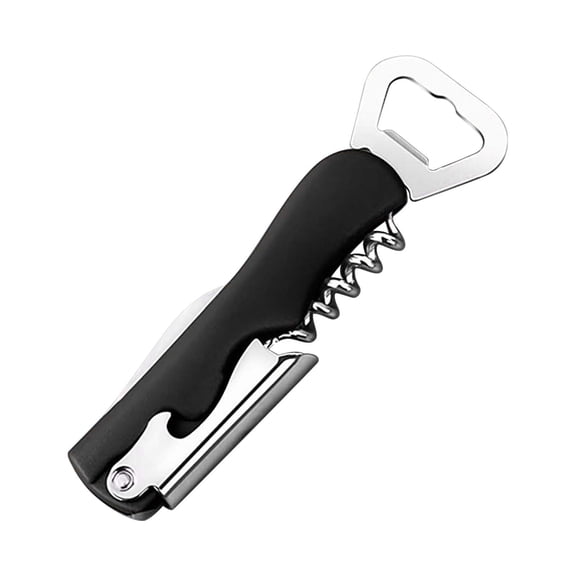 4 in 1 Bottle Opener, Stainless Steel Wine Opener and Beer Bottle Opener with Can Opener, Multi-Functional Bar Tool Set for Home, Kitchen, Restaurant, and Bar Use
