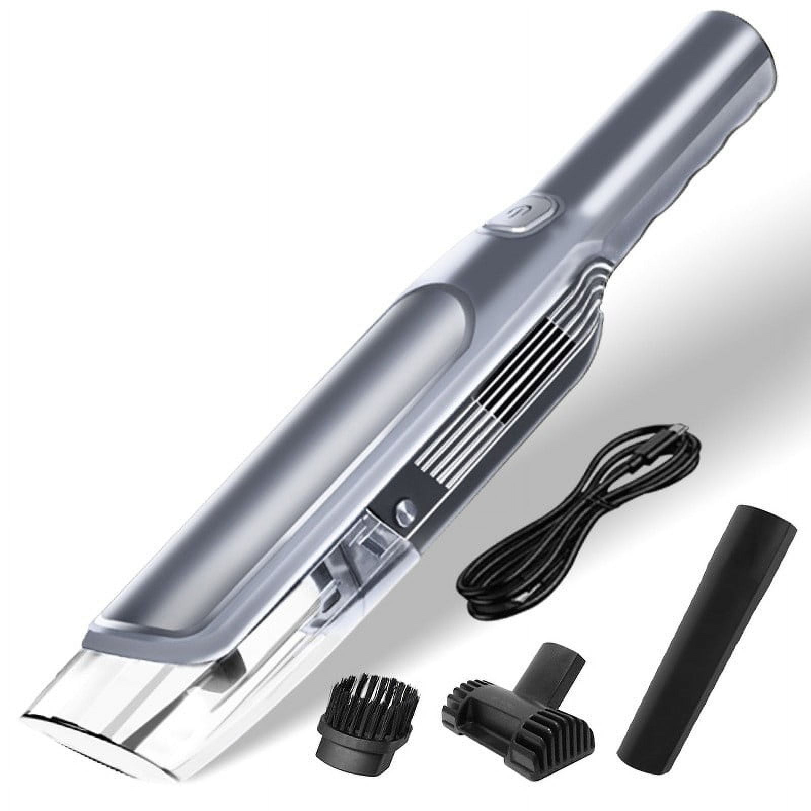 4 in 1 Car Vacuum Cleaner and Air Pump Portable Handheld, Cordless Rechargeable Mini Vac with Strong Suction for Vehicle Interior, Tire Inflator and Dust Blower for Car Home