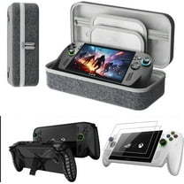 4 in 1 Carrying case Set for ROG Xbox Ally X/ROG Xbox Ally, Carrying bag   Silicone Protective case    2 pcs Screen Protectors for ROG Xbox Ally X/ROG Xbox Ally 2025 (Black Case)