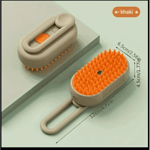 4 in 1 Cat Steam Brush for Shedding, Rechargeable Cat Brush with Steam, Anti-Static Steam Pet Brush, Massage, Cleaning, Shedding & Combing All In One! Cream