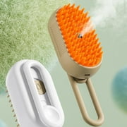 4 in 1 Pet Steam Brush for Shedding, Rechargeable Cat Brush with Steam, Anti-Static Steam Pet Brush, Massage, Cleaning, Shedding & Combing All In One! white (white)