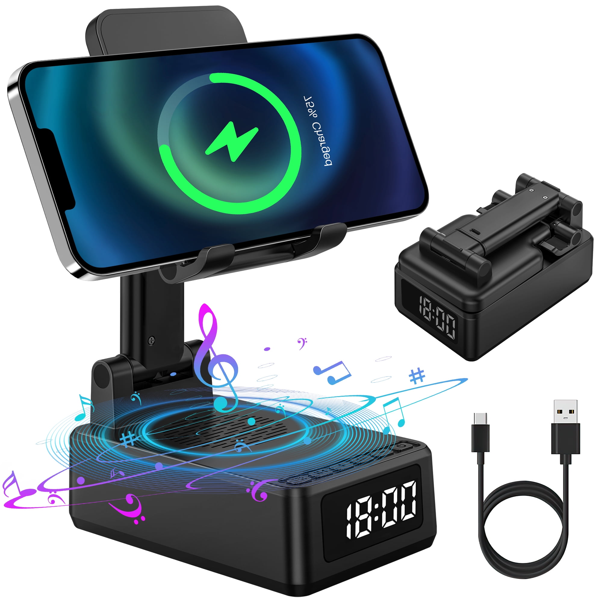 4 in 1 Cell Phone Stand with Wireless Bluetooth Speaker/Wireless