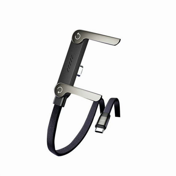 4 in 1 Charging Cable 240W,Multi Charger Cord with Built-in Foldable Phone Holder,90°Elbow Design,Adjustable Stand,Fast Charging,Supports Laptop/Tablet/Phone Charging&Data A(USB-A-TypeC)