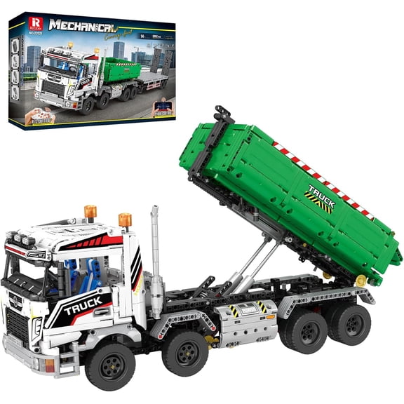 4 in 1 City Construction Building Toys, RC Truck Vehicles Set Toys for Adults and Boys, APP & Remote Control Transport Truck Building Toys, DIY Educational Gift for Boys 14+ (2852 PCS)