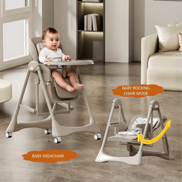 in Convertible Baby High Chair Baby Swings Foldable Infant