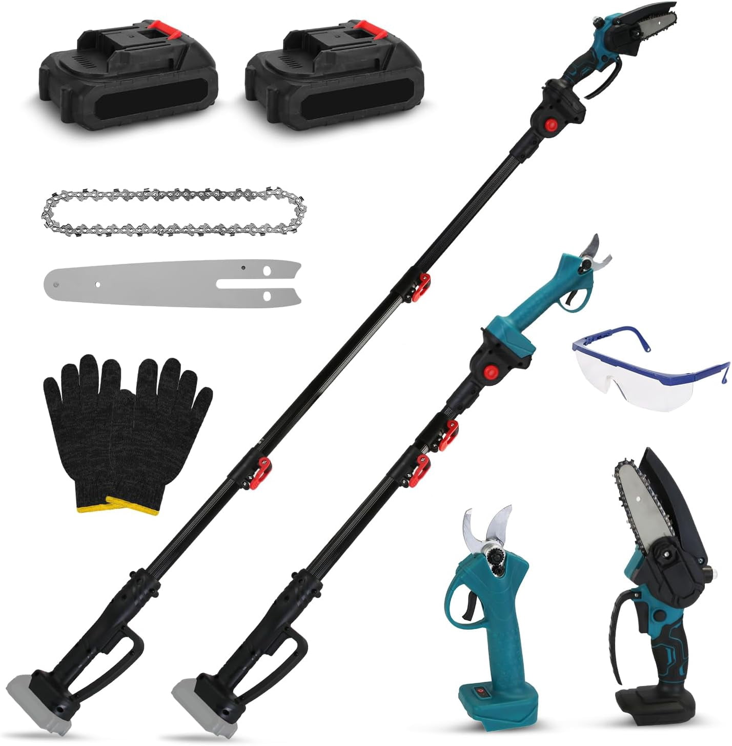 4 in 1 Cordless Chainsaw and Pruner, Handheld 4 Inch 6 Inch Chainsaw ...