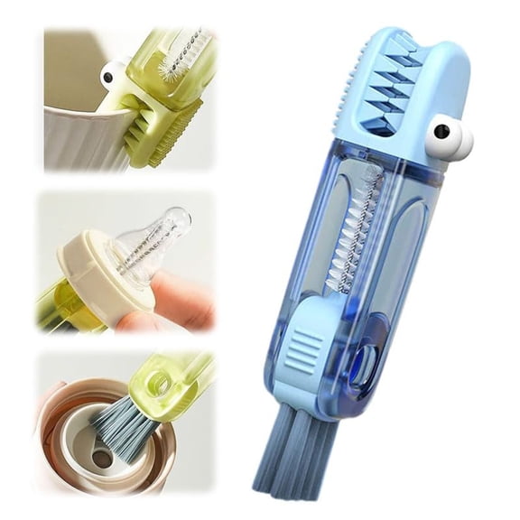 4 in 1 Cup Lid Cleaning Brush - Water Bottle Brush, Portable Crevice Cleaning Brush Set for for Bottle Tight Spaces Cup and Sealed Food Storage containers with lids