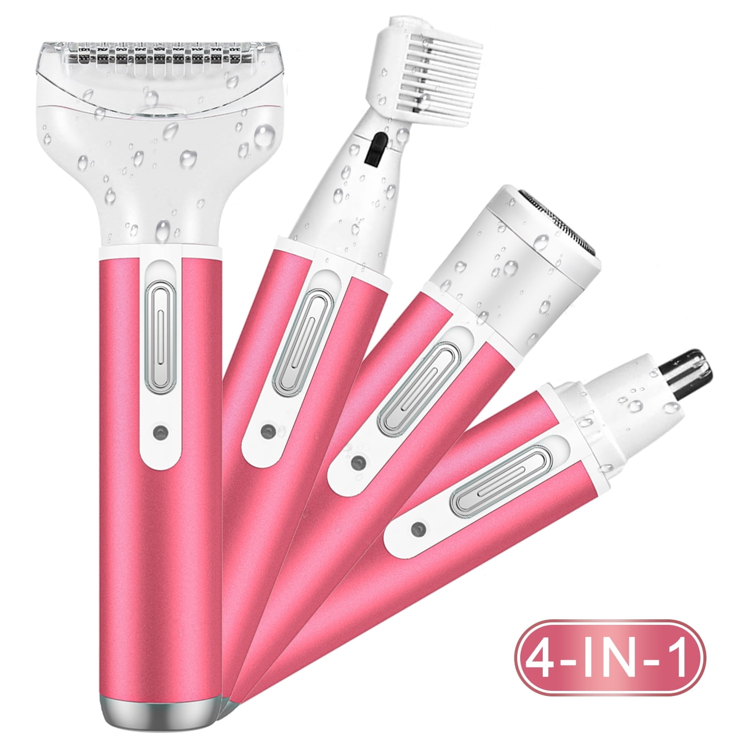 4-in-1 Hair Removal Women Electric Shaver Ladies Razor Hair Remover  Epilator USB Rechargeable for Face Body Legs Hair Trimmer Grooming Kit -  Walmart.com