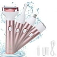 thumbnail image 1 of 4 in 1 Electric Razor for Women Nose Hair Trimmer for Women Cordless Face Shaver Set Facial Hair Removal for Women Painless Body Hair Remover Lady Grooming Kit for Bikini, Eyebrow, Arm, Leg, Nose, 1 of 11
