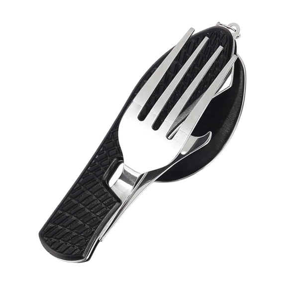 4 In 1 Folding Camping Utensils Stainless Spoon Fork Combo Set Portable Multifunctional Lightweight Outdoor Tableware For Travel Backpacking Picnic,plastic fork spoon set