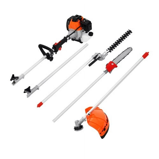4 in 1 Gas String Trimmer 2 Cycle, 52CC Weed Eater Lawn Edger, Weed Wacker with Brush Cutter and Hedge Trimmer, Multifunction Edger Tools for Garden, Yard, Sidewalks, TE3205