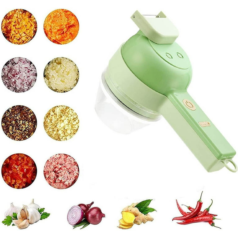 4 in 1 Handheld Electric Vegetable Cutter Multifunction Vegetable Fruit  Slicer (Multicolor, Pack of 1)