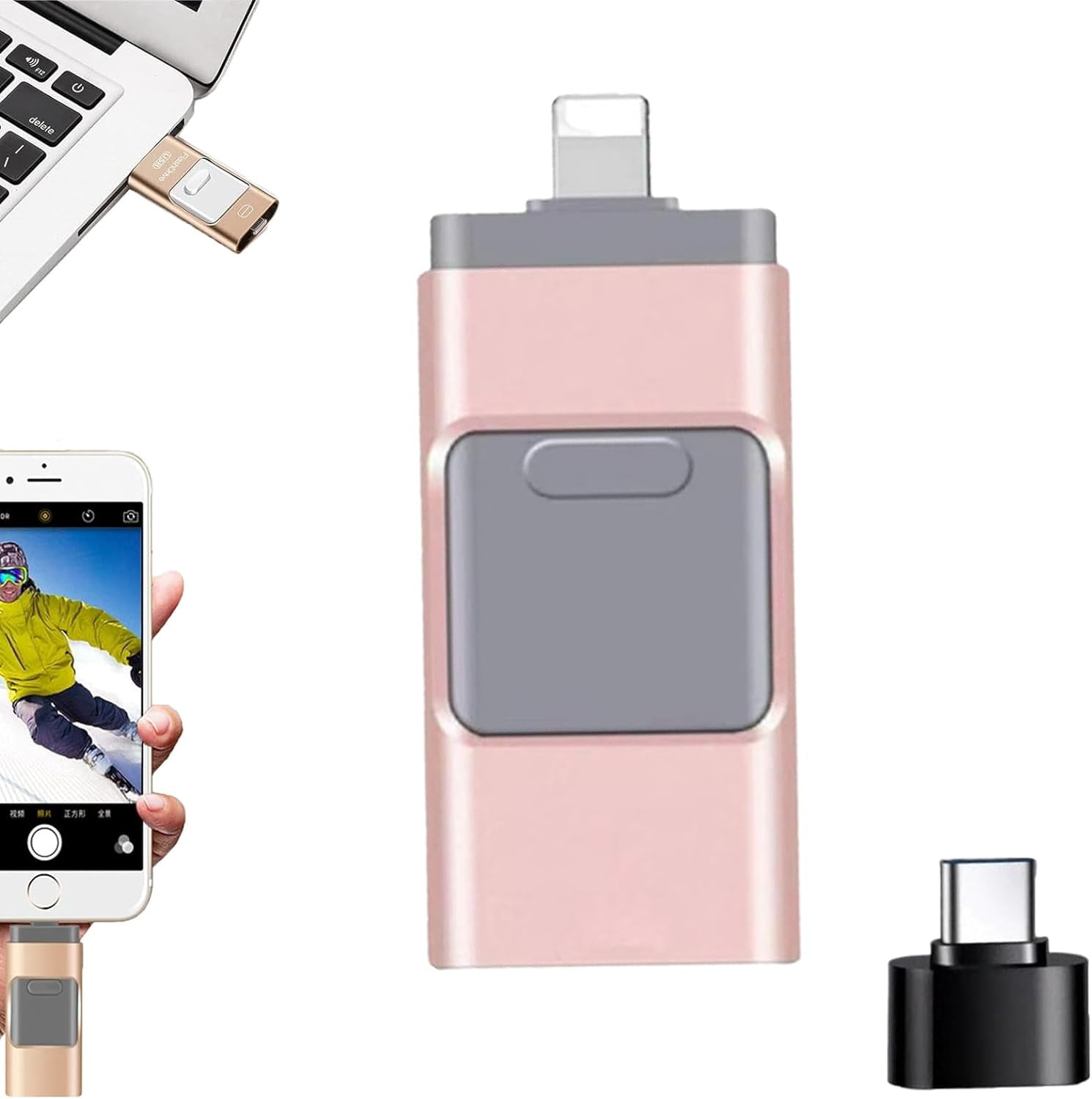 4 in 1 High Speed USB Multi Drive Flash Drive, Photo Stick Omni for