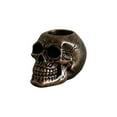 thumbnail image 1 of 4.1 Inch Halloween Skeleton Candlestick Holder - Resin Skull Candle Stand for Tabletop, Mantel & Entryway Decor, Gothic Party Centerpiece, 1 of 6