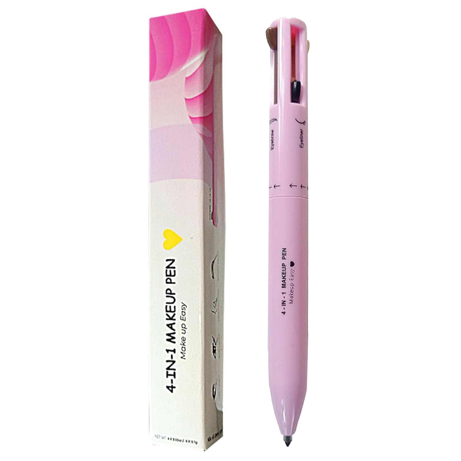 EONFAVE 4-in-1 Make-up-Stift – Für Eyeliner, Augenbrauen, Lippen & Highlighter, Wasserfest (Silber)