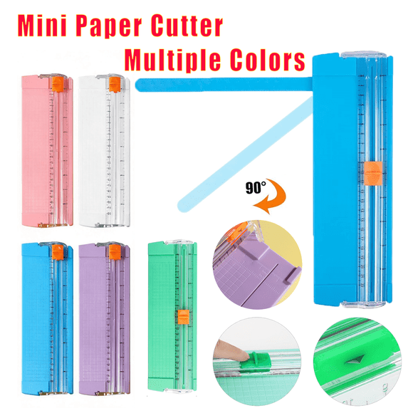 10.6 in Manual Paper Cutter for Scrapbooking and Card Making, A5 A4 Photo Paper Cutting Tool with Straight Dotted Curved Creasing Blades for Tools/Office(Blue),Hulucky