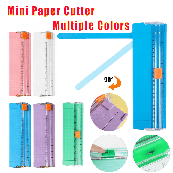 10.6 in Manual Paper Cutter for Scrapbooking and Card Making, A5 A4 Photo Paper Cutting Tool with Straight Dotted Curved Creasing Blades for Tools/Office(Blue),Hulucky