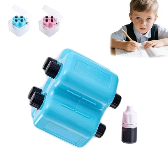 4 In 1 Math Stamp Roller, Addition Subtraction Multiplication Division Practice Tool, Random Math Equation Roller Stamp, Refillable Reusable Teaching Tool, Fun Math Gift For Kids