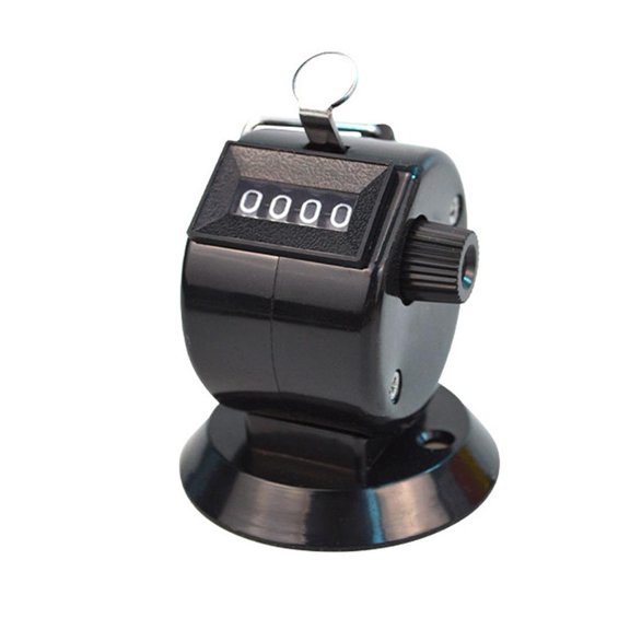 4 In 1 Mechanical Clicker Counter Hand Tally Counter No Battery Needed Manual Tally Counter ABS Metal Compact Portable 0 9999 Reset Knob for Counting Golf Knitting Sport