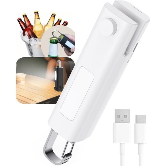 4 in 1 Mini Bag Sealer, Bag Sealer Heat Seal with , USB C Rechargeable Chip Bag Sealer Heat Seal, Portable Bag Resealer for Plastic Bags Snacks &  Storage, Pure White