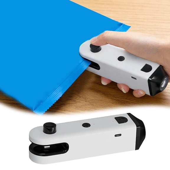 4 in 1 Mini Bag Sealer, Portable Handheld Bags Resealer, USB Rechargeable Snack Bag Sealer , Flashlight, Corkscrew, , Chip Bag Sealer Heat Seal for Bags Snacks, Food Storage