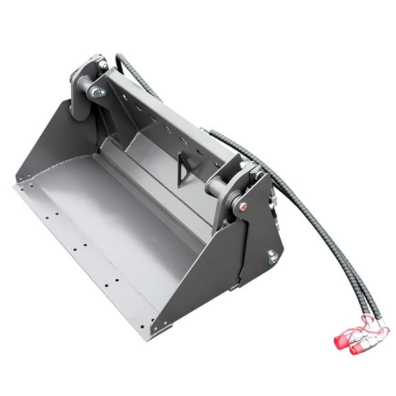 4 in 1 Mini Skid Steer Loader Bucket, Multi-Purpose Loader Attachment for Digging, Loading, Leveling, Spreading, Grappling, Mount: Length: 23.1in, Height:8.54in, Pin Distance:14.17in, USA Stock