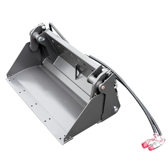4 in 1 Mini Skid Steer Loader Bucket, Multi-Purpose Loader Attachment for Digging, Loading, Leveling, Spreading, Grappling, Mount: Length: 23.1in, Height:8.54in, Pin Distance:14.17in, USA Stock