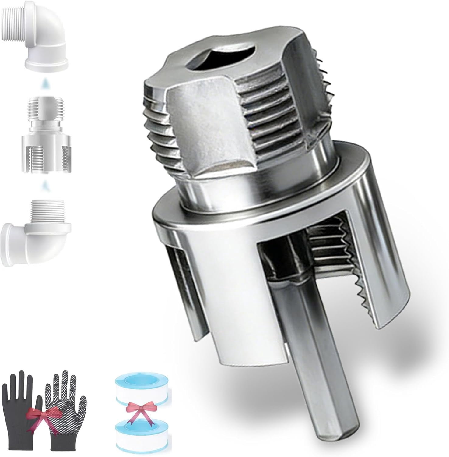 4 in 1 Pipe Thread Cutting Tool for 1/2 3/4 1in, Internal & External ...