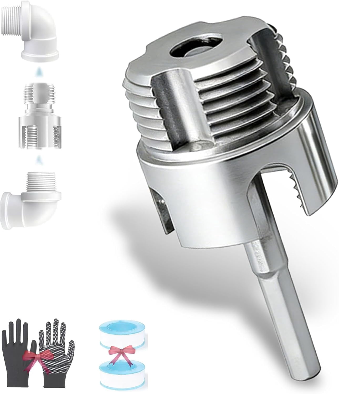 4 in 1 Pipe Thread Cutting Tool for 1/2 3/4 1in, Internal & External ...