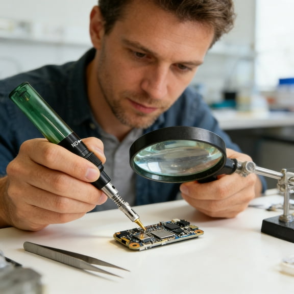 4 in 1 Portable Soldering Iron Kit, Cordless Adjustable Butane Gas Soldering Iron Kit, Professional Welding Torch Tool Set Fit for Electronics Maintenance Vehicle Repairing Resin Art 1PC