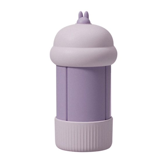 4 in 1 Refillable Soap Dispenser,60ML per Bottles, Plastic Pump Bottle for Shampoo, Conditioner, Lotion & Toiletries, Long-Lasting Leak Proof Squeezable Travel Size Containers, 1Pc(Purple,2.9x2.5x6")