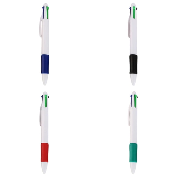 4 In 1 Retractable Ballpoint Pen, Multicolor With 0.7mm Assorted Inks, Smooth Writing 4 Color Pen For Office Journaling (Blue*1+Black*1+Red*1+Green*1)