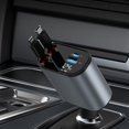 4 in 1 Retractable Car Charger, Cute Car Accessories, USB C Fast